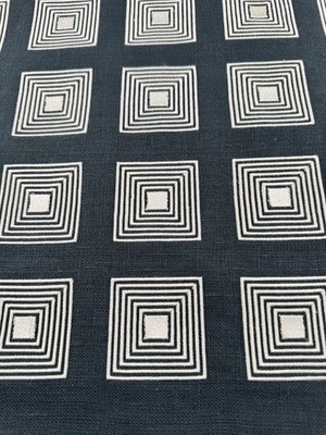 Jonathan Adler | Matrix Squares Pillow Charcoal/white 20x20 | NEW