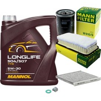 Mann Inspektionspaket 5L Mannol Longlife 5W-30 FüR Toyota Avensis Verso 2.0