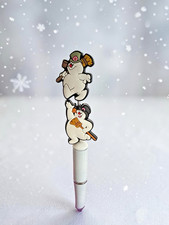 Focal For Beadable Pens, Keychains, Etc-Snowman Theme-2 Count