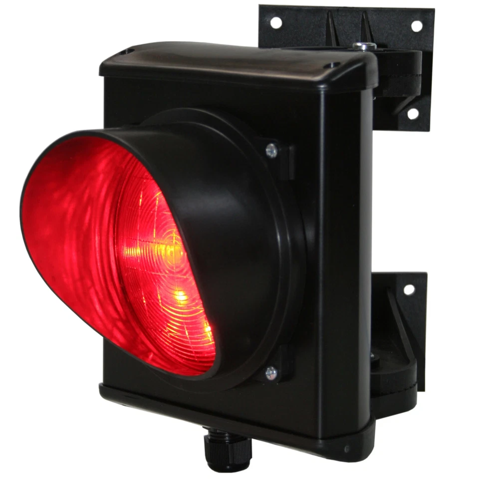 Verkehrsampel rot LED 24 oder 230 V im Alugehäuse Signalampel, Ampel, Torampel - Bild 1 von 1