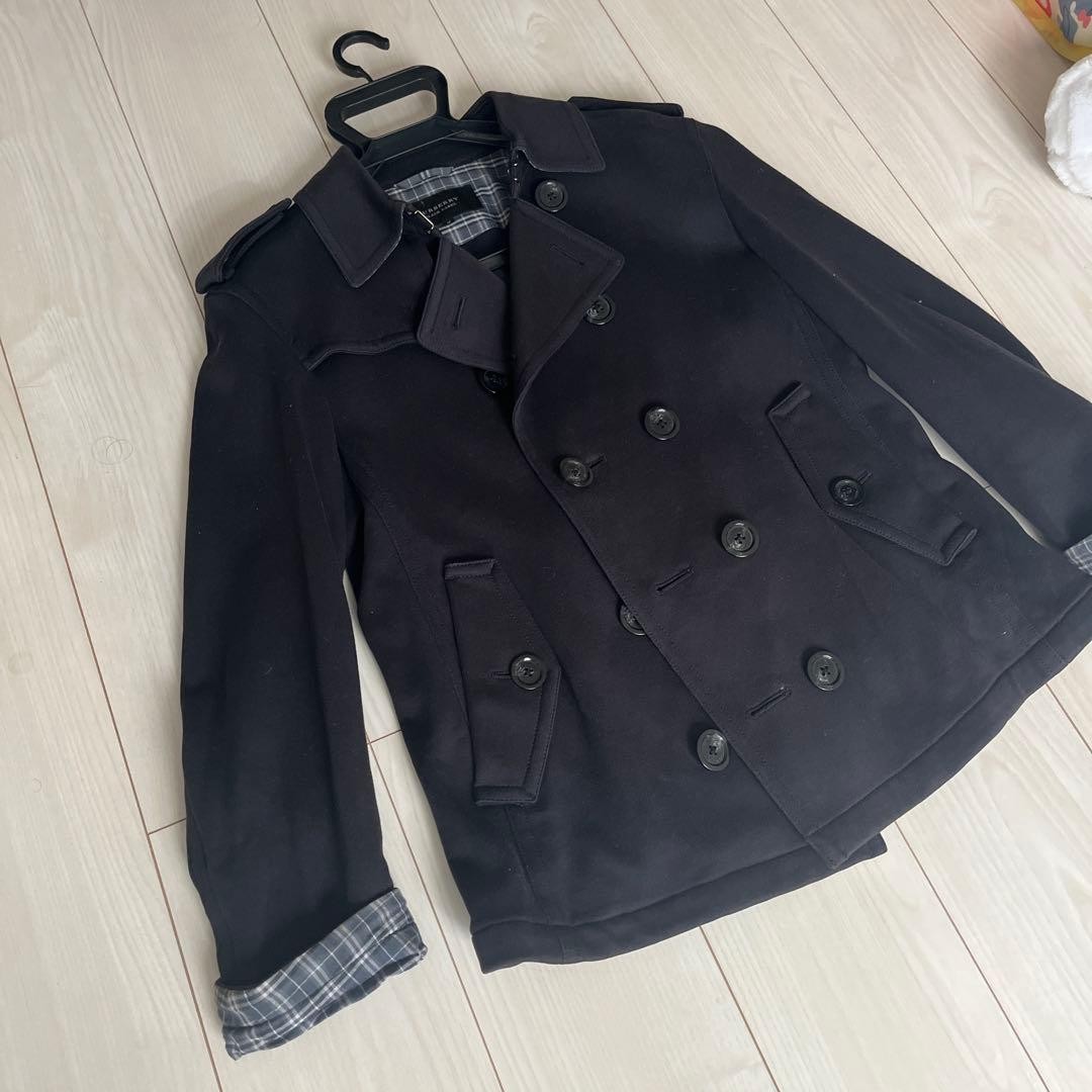 BURBERRY BLACK LABEL Peacoat Size M Black From Japan thumbnail 4