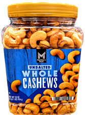 Member's Mark Unsalted Whole Cashews 33 Oz EXP 07/2026