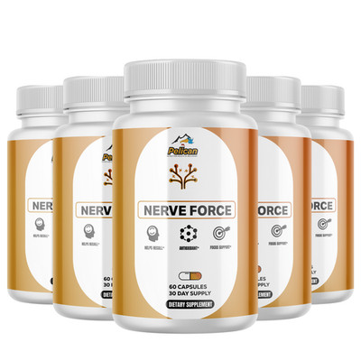 Nerve Force - Nerve Health Support - 5 Bottles- 300 Capsules