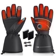 10000mAh Heated Gloves, 4-Heat Smart Control Rechargeable Winter Gloves, Size...