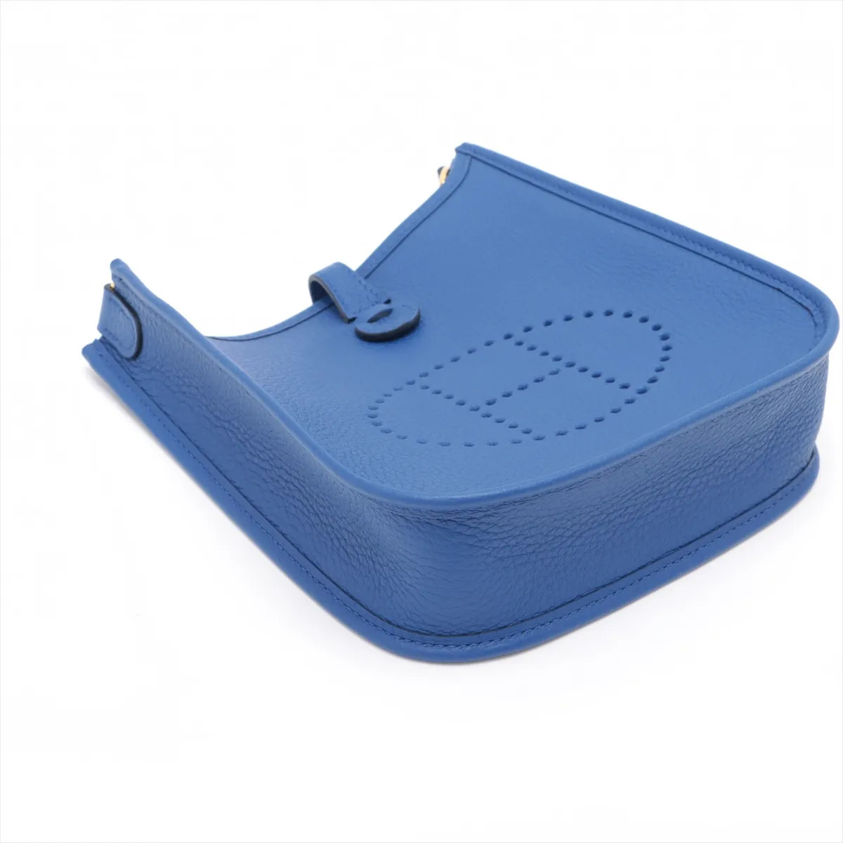 Hermès evelyn 16 TPM Amazon maxi cadrilles Taurillon Clemence Blue royale Gold M image 4