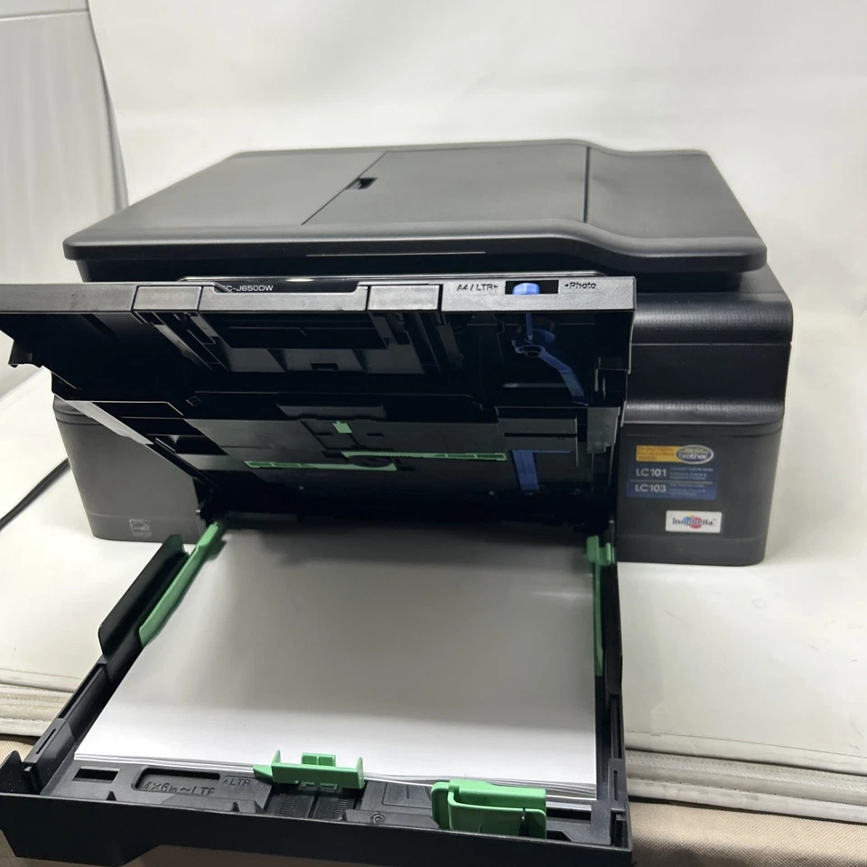 Brother MFC-J650DW Wireless All-In-One Color Inkjet Printer Tested W/ most Ink - Image 3 of 4