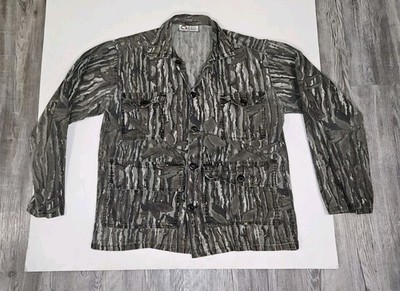 Sports Afield Vintage Real Tree Hunting Longsleeve Shirt Size M Multi Pocket
