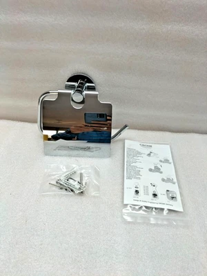 GROHE 40367000 PORTE-PAPIER TOILETTE ESSENTIEL AVEC COUVERCLE - LOT DE 2 PCS. - Photo 1/4