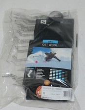 Salomon 14701 Black Knee Ski QST Merino Wool Socks 1 Pair Size Medium