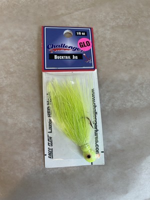 Challenger Bucktail Jig Hook 1/8 oz Chartreuse Glow