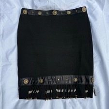 Vintage Cache Black Skirt With Beads Size L