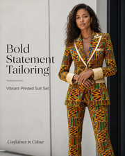 Women’s Elegant Floral Blazer & Trousers Business Office Suit Set