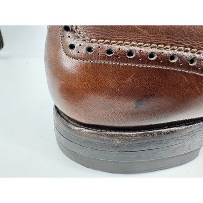 Allen Edmonds Boulevard 6375 Brown Leather Wingtip Oxford Shoes 