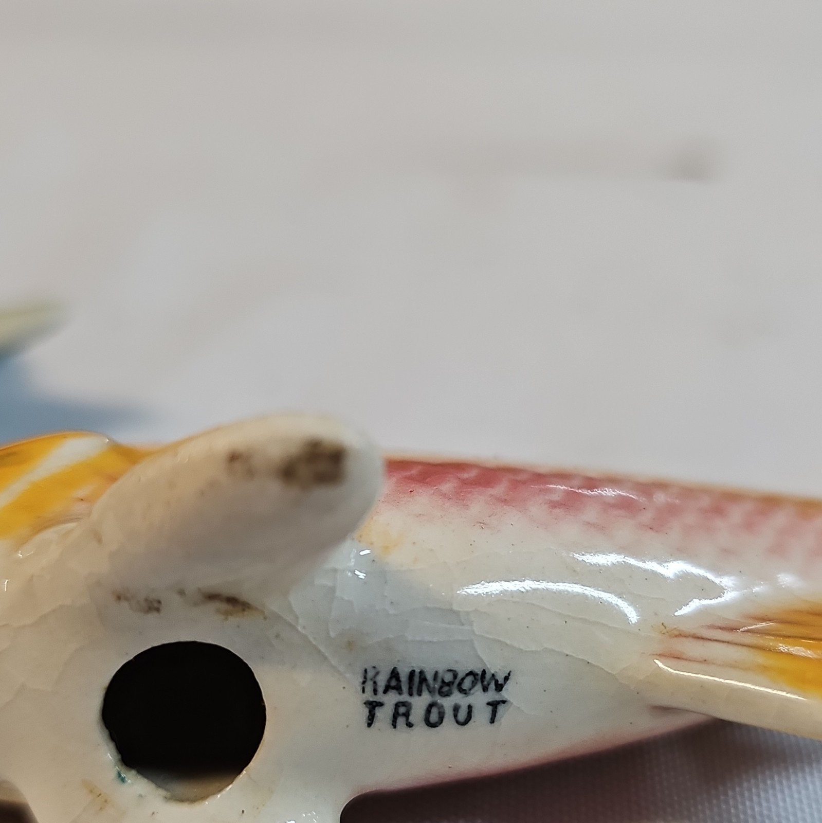 Vintage Hand Painted Ceramic Rainbow Trout Fish Salt & Pepper Shakers ...