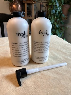 2 of Philosophy Fresh Cream Body Lotion + Shampoo, SG, BB. 32 Oz Sealed + Pump