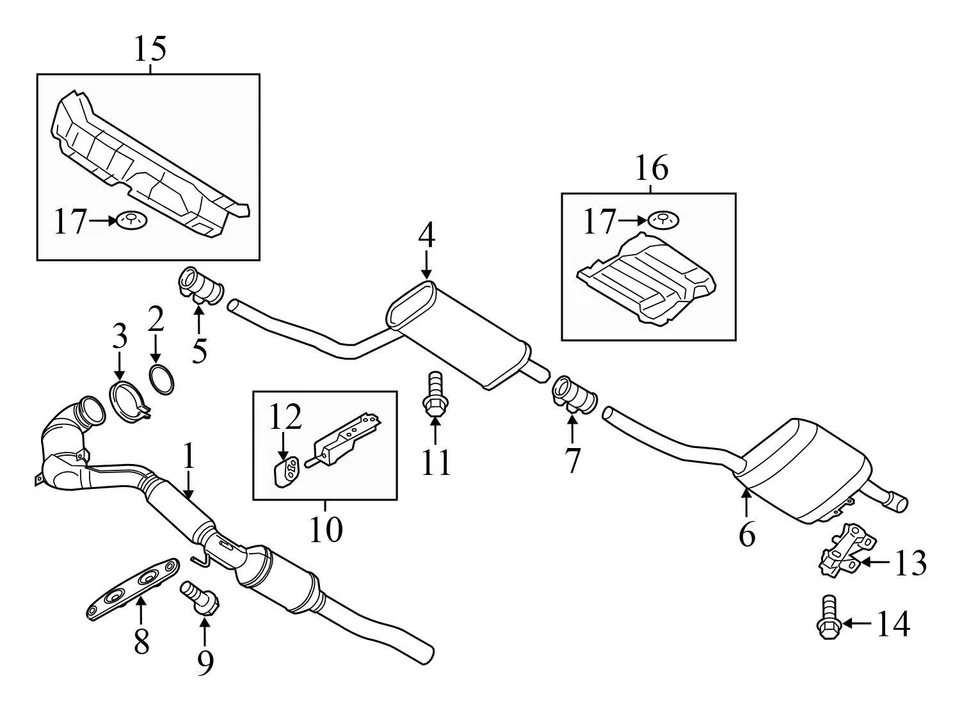 VW GOLF R 2012-2013 - Suspensión de escape/soporte de montaje 1K0253147 Foto 3 de 4