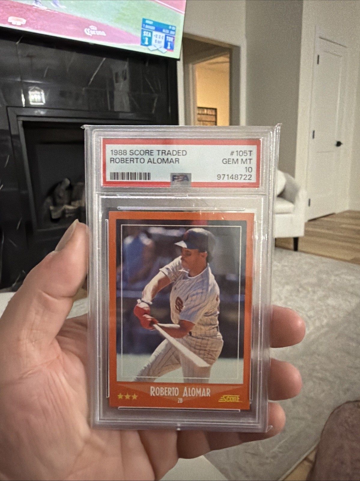 1988 Score Rookies Traded Roberto Alomar #105T (RC) PSA 10 Gem Mint Padres HOF