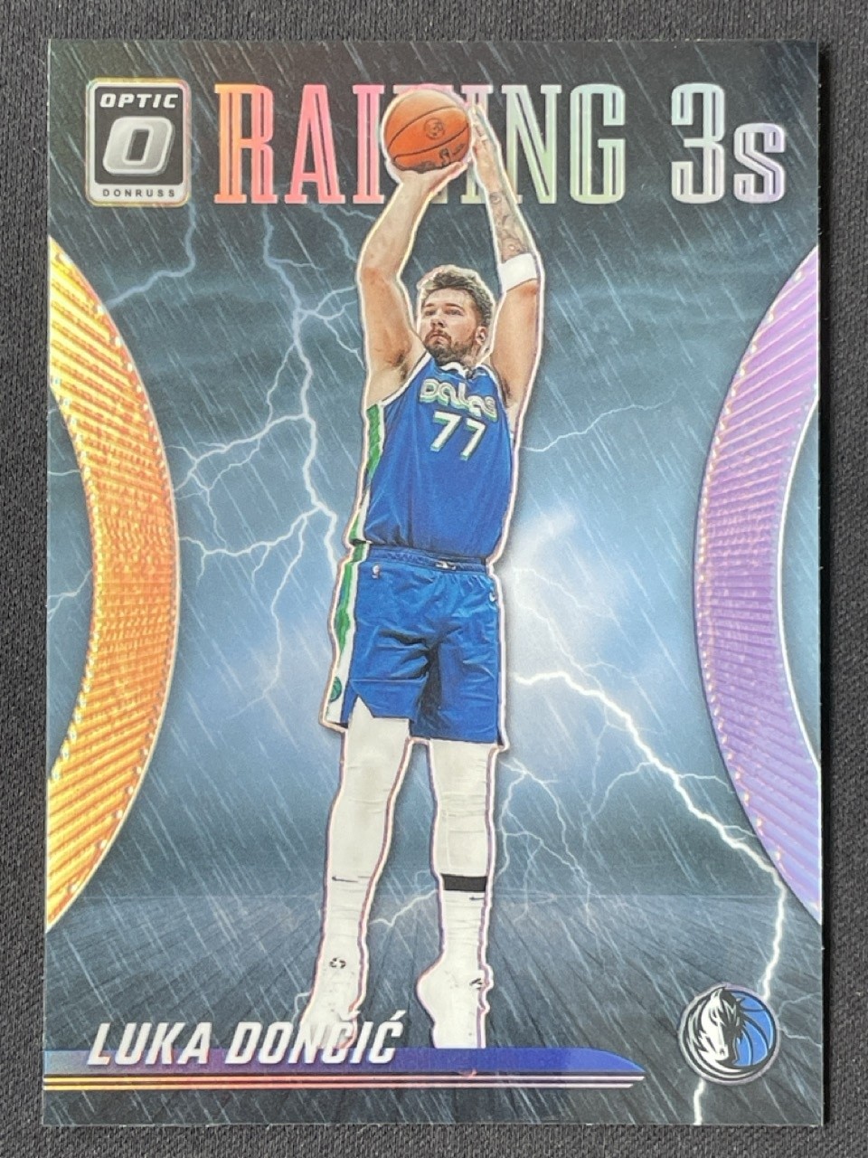 Luka Doncic 2023-24 Panini Donruss Optic Raining 3s Holo Prizm #15