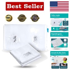 BLISSBURY Ear Hole Pillow Case Satin Satin