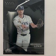 Topps 2026 Heritage Chrome Black Brandon Lowe Tampa Bay Rays #369 Baseball Card