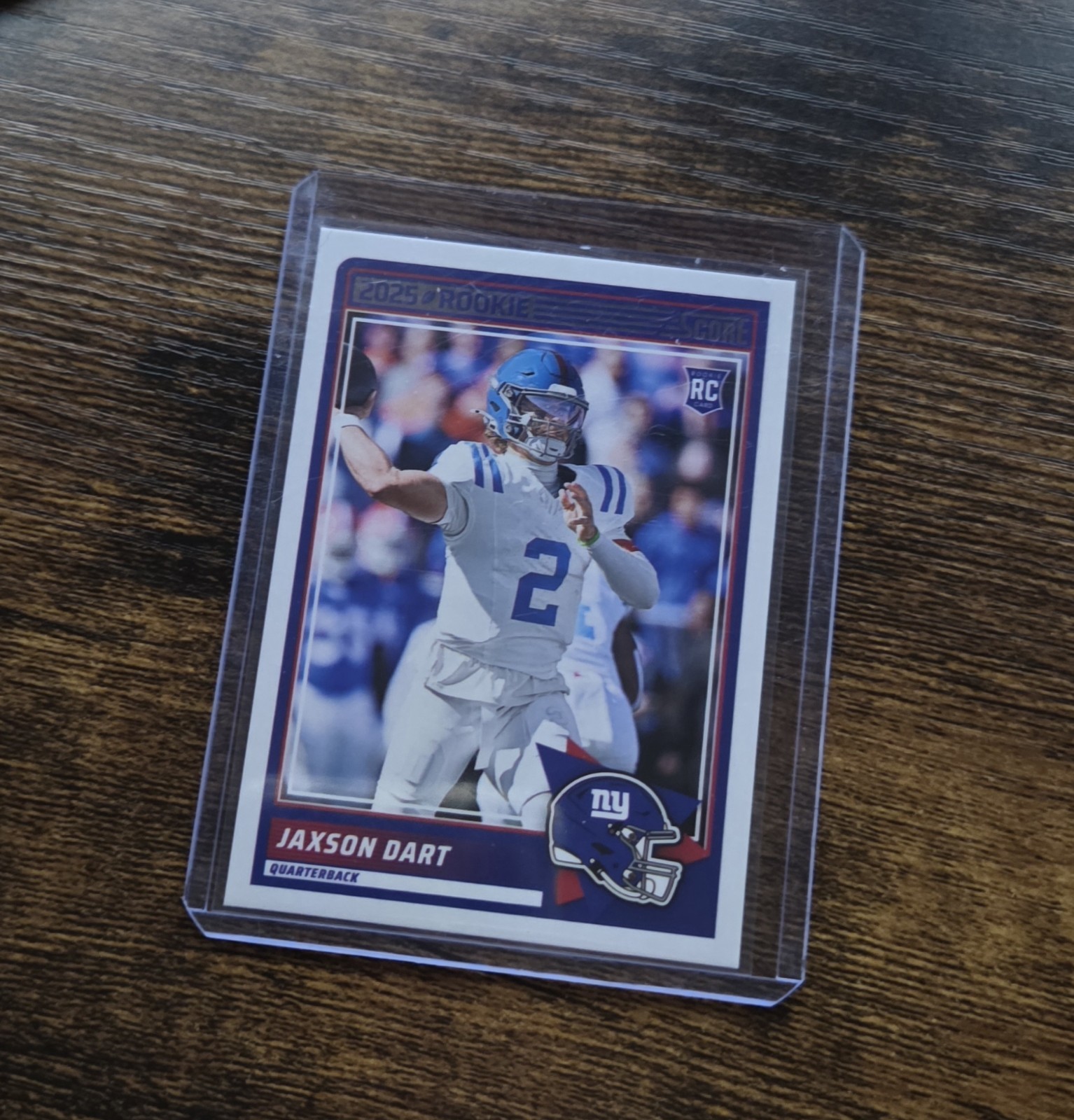 2025 Panini Score Rookies Jaxson Dart RC #35 Scorecard New York Giants Rookie