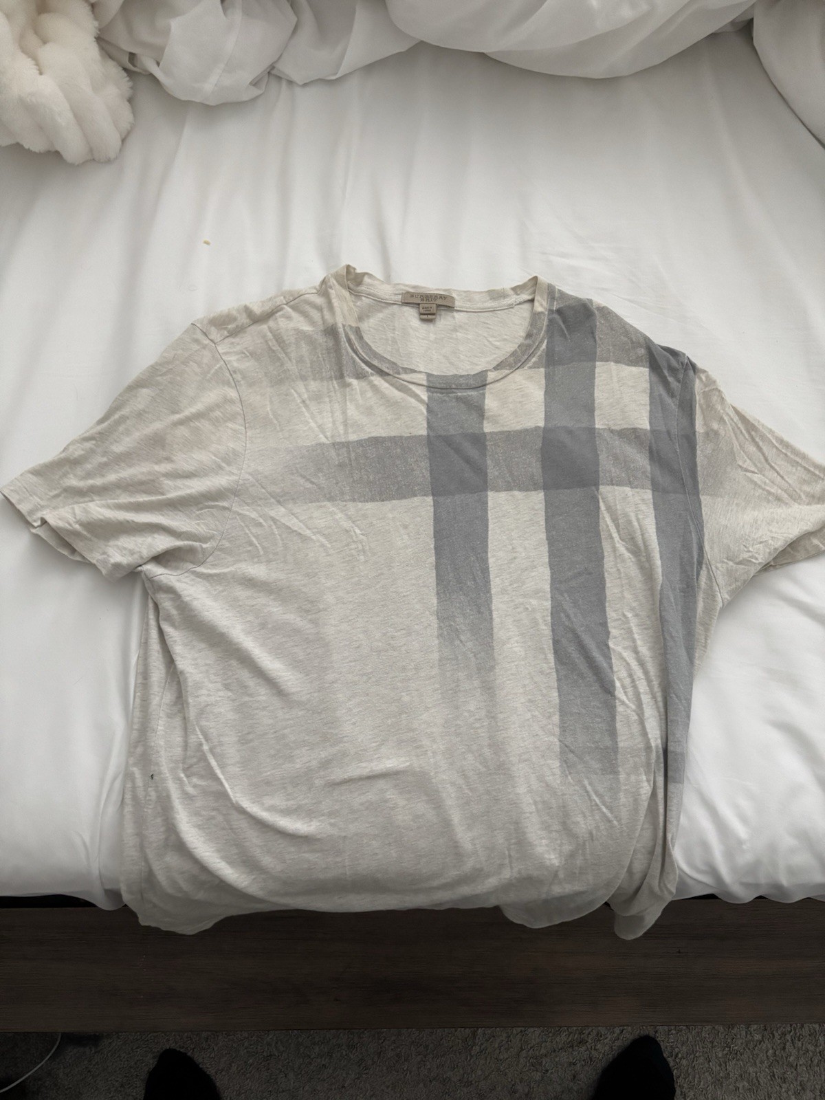 Burberry Brit Men's White Cotton Polo Shirt Size L