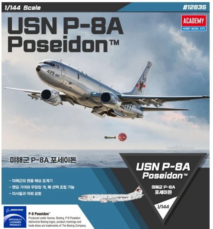 Academy 12635 USN P-8A Poseidón con marcas RAAF australianas 1/144 Foto 2 de 4