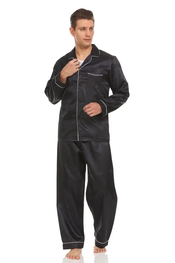 #2 Nordstrom Men's 100% Silk Pajama Set Sz M $250