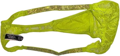 Victoria's Secret Shine Strap String Culotte Margarita Vert Dentelle Neuf avec étiquette - Photo 3/5