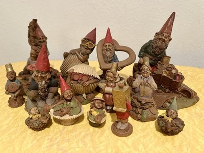 Vtg Tom Clark Huge Lot of 14 Gnome Figurines Signed