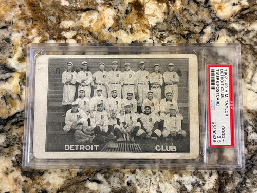 1907-09 H.M. TAYLOR Detroit Club Ty Cobb Rookie PSA 2.5 Centered Rare HOF RC