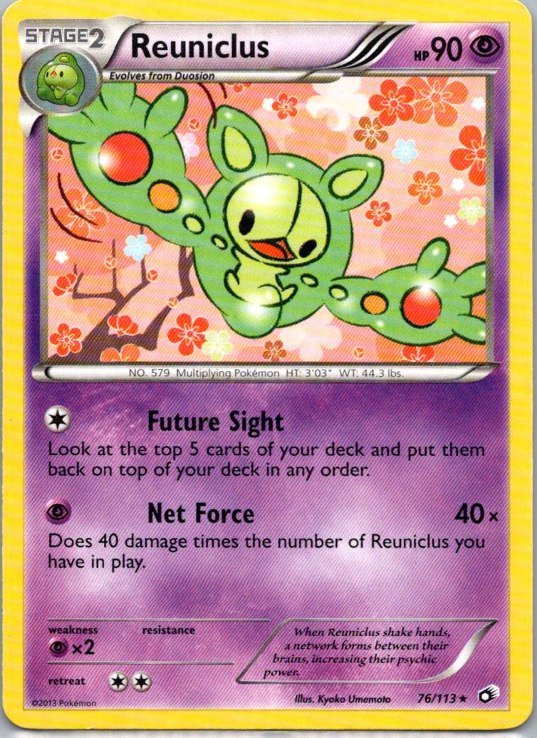 Pokemon TCG Reuniclus 76/113 Legendary Treasures MP