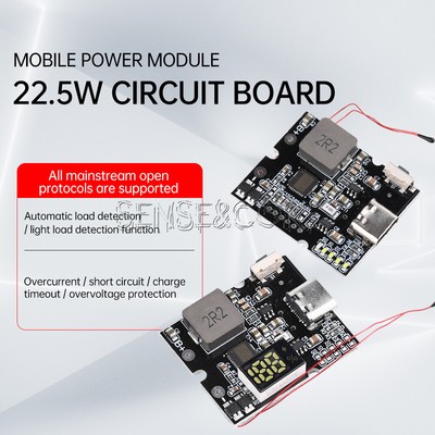 22.5W PD/QC Bi-directional Fast Charging Module Mobile Power Bank Circuit Board