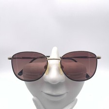 Vintage Marchon Black Gold Metal Oval Sunglasses Japan FRAMES ONLY