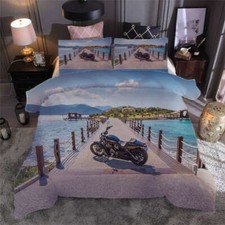 Motorcycle Sand 3D Print Duvet Quilt Doona Covers Pillow Case Bedding Sets