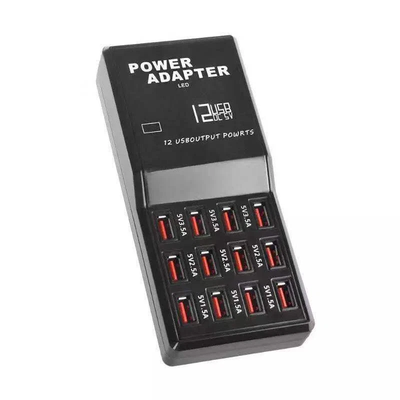 Multi 12 Port USB Charging Station Hub Desktop Wall Cell Phone Charger Organizer - Image 4 of 4