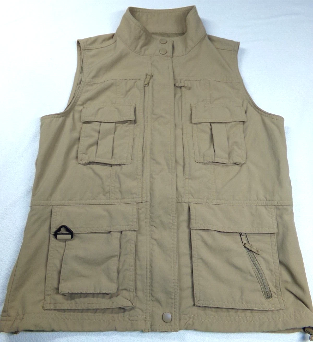 TravelSmith Vest Mens Size M Brown Hunting Fishing Safari Photography 11 Pockets
