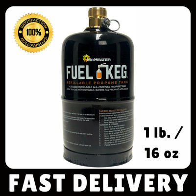 Mr. Heater Fuel Keg 1lb Refillable Propane Tank, DOT Certified, Empty