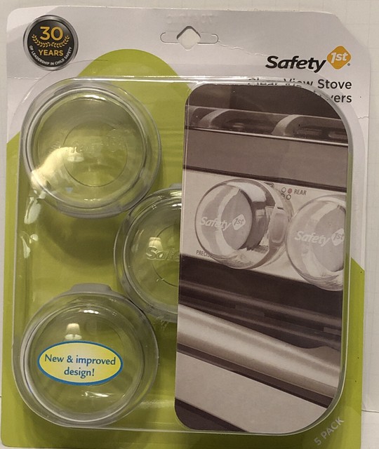 New Safety 1st Clear View Stove Oven Children Knob Covers, 5 Count