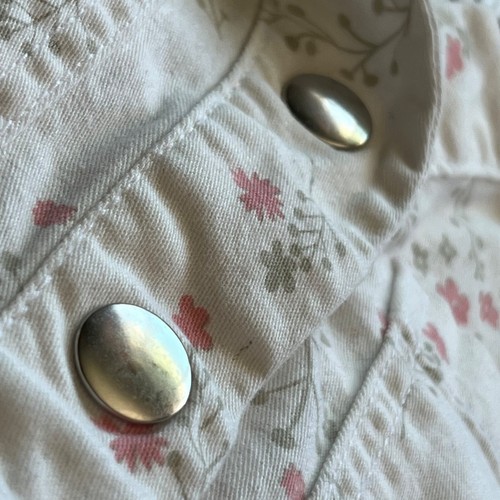 Celebrity Pink Set Junior Size 7 9 Floral Crop Top & Short Set White Pink Button - Picture 11 of 16