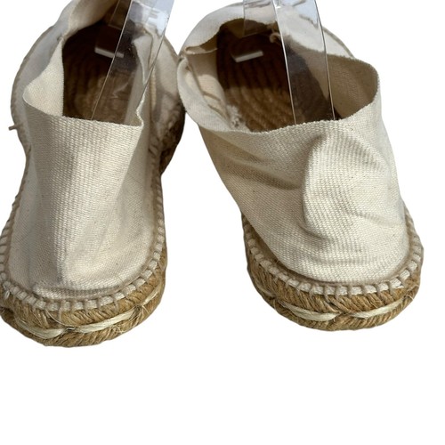 Diego’s Handmade In Spain Women’s Beige Stitched espadrille Flat Shoes Size 10 - Picture 3 of 9