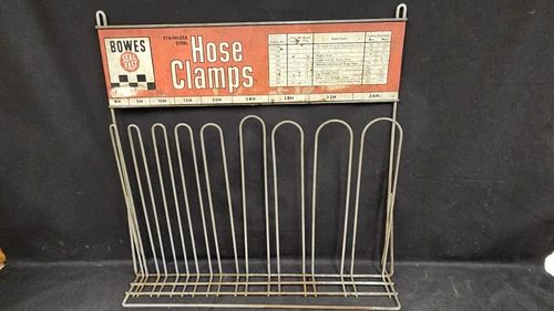 Vintage Bowes Seal Fast Hose Clamps Advertising Metal Display Ford Chevy Dealer