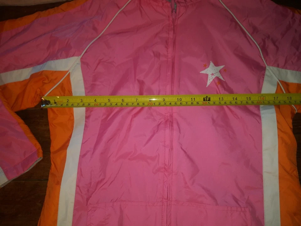 New nwt Amy Byer reversible girls 14 jacket windbreaker tween pink orange gray - Image 2 of 4