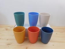 11oz Wheat Straw Cups, Unbreakable Drinking Cups Set of 6, Reusable Stackable