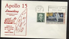 Apollo 15 Space Event 17-26-71Cacheted Cover unsealed Flap unaddressed SP121