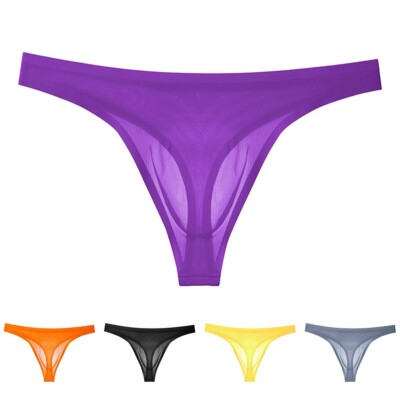 Unterhose Atmungsaktiv Ausbeutelbeutel Bikini Eisseide G String Herren