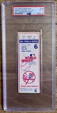 1981 WORLD SERIES GAME 6 DODGERS TITLE#5 TICKET🎟️10/28/81 DODGERS/YANKEES PSA 4