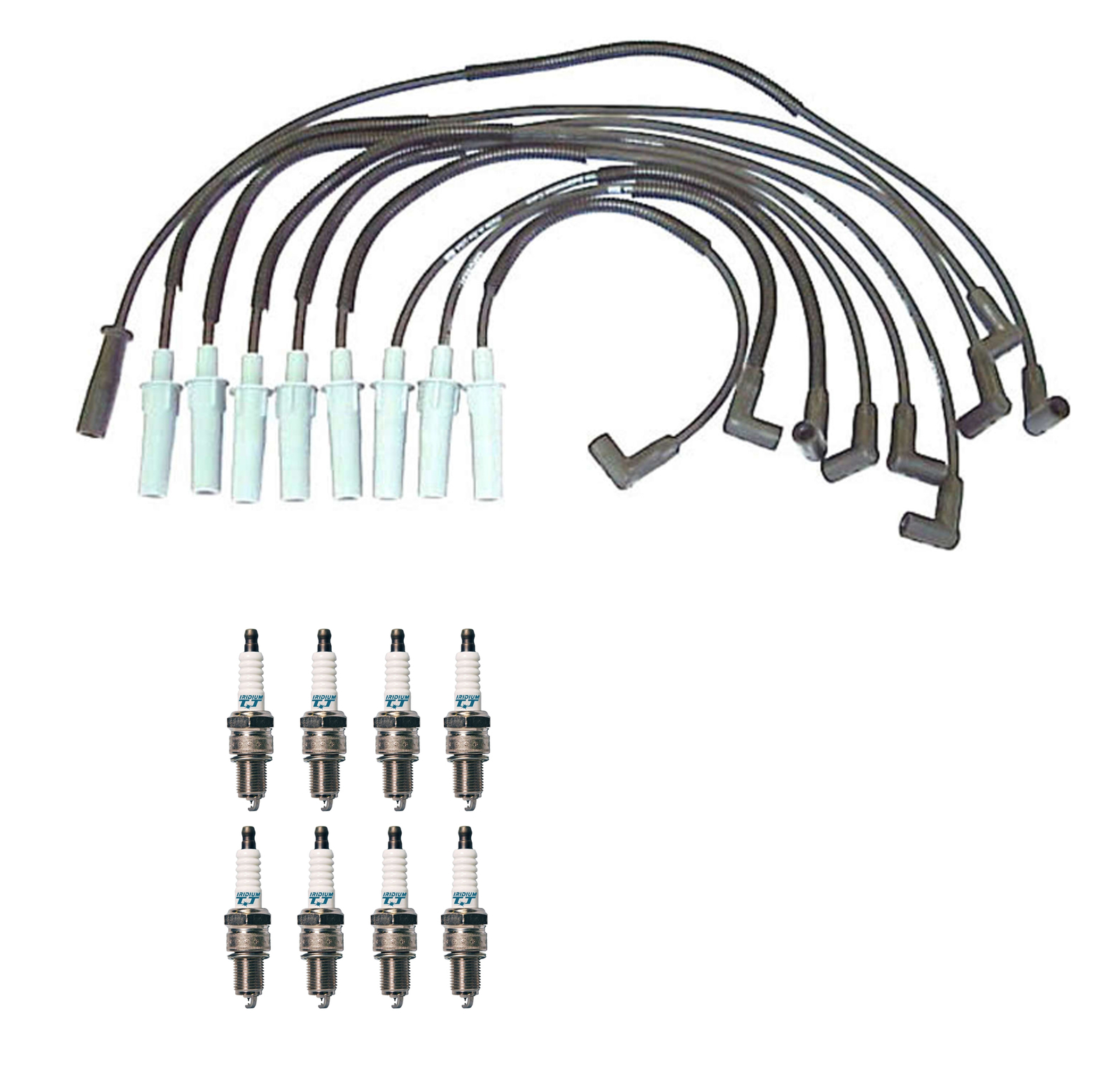 Denso Wire Set 7mm & 8 Iridium TT Spark Plugs 0.040 Kit For Dodge 5.9