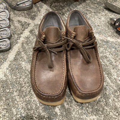 Clarks Mens Stinson Hi Brown Leather Moccasin Chukka Ankle Boots Shoes size 12 Clarks | Shoes | Clarks Stinson Hi Booties Brown Leather Moc  main image 3