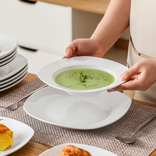 Juego de vajilla de 18 piezas MALACASA Elisa cena/postre/plato de sopa - Imagen 6 de 12
